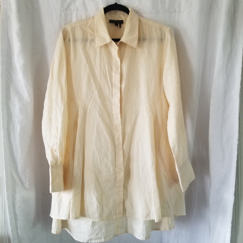 Donna Karan Cream Button Down Shirt